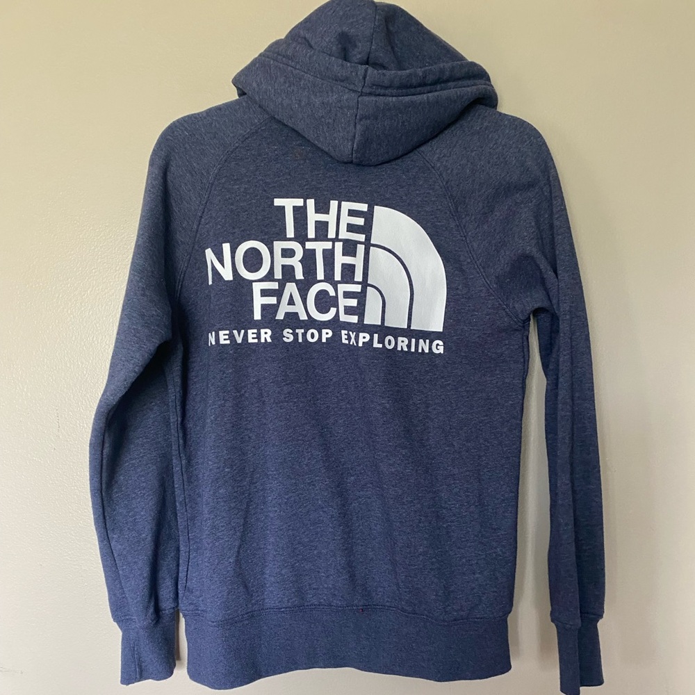 The North Face Blue Hoodie Size XSmall EUC - Picture 2 of 3